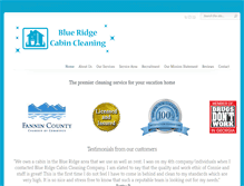 Tablet Screenshot of blueridgecabincleaning.com